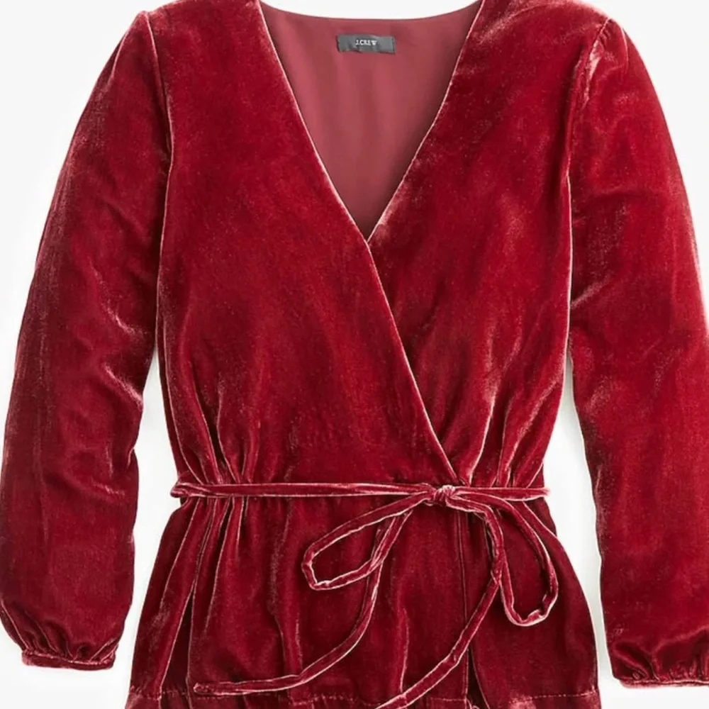 J. Crew faux wrap blouse in drapery velvet - Picture 4 of 4